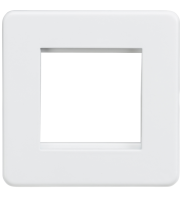 Knightsbridge Screwless 2G Modular Faceplate (White)